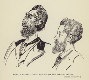 Edward Bulwer Lytton ja hänen poikansa Earl of Lytton, Owen Meredith tekijältä Harry Furniss