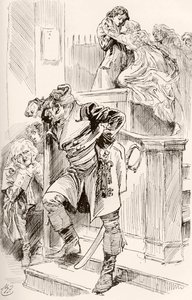 Kuvitus Charles Dickensin romaaniin Tarina kahdesta kaupungista tekijältä Harry Furniss