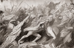 Kuvitus Charles Dickensin romaaniin Tarina kahdesta kaupungista tekijältä Harry Furniss