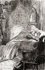 Kuvitus Charles Dickensin The Old Curiosity Shopista tekijältä Harry Furniss