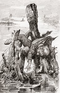Kuvitus Charles Dickensin The Old Curiosity Shopista tekijältä Harry Furniss