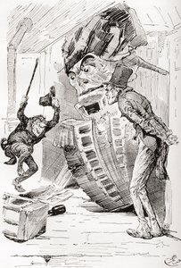 Kuvitus Charles Dickensin The Old Curiosity Shopista tekijältä Harry Furniss