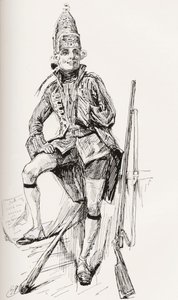 Kuvitus Charles Dickensin romaanille Barnaby Rudge tekijältä Harry Furniss