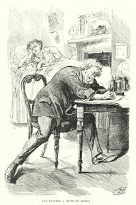 Charles Dickensin kuvitus suurille odotuksille (litho) tekijältä Harry Furniss
