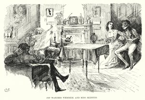 Charles Dickensin kuvitus suurille odotuksille (litho) tekijältä Harry Furniss