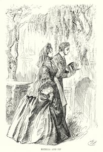 Charles Dickensin kuvitus suurille odotuksille (litho) tekijältä Harry Furniss