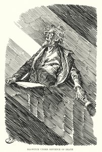 Charles Dickensin kuvitus suurille odotuksille (litho) tekijältä Harry Furniss