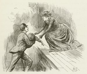 Lewis Carrollin kuvitus Sylvielle ja Brunolle tekijältä Harry Furniss