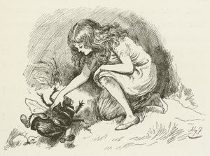 Lewis Carrollin kuvitus Sylvielle ja Brunolle tekijältä Harry Furniss