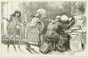 Lewis Carrollin kuvitus Sylvielle ja Brunolle tekijältä Harry Furniss