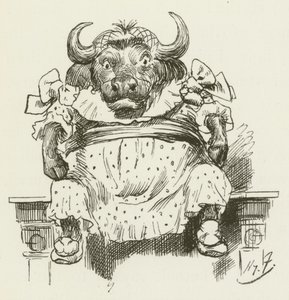 Lewis Carrollin kuvitus Sylvielle ja Brunolle tekijältä Harry Furniss