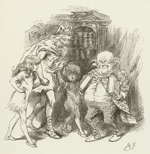 Lewis Carrollin kuvitus Sylvielle ja Brunolle tekijältä Harry Furniss