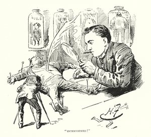 "Haastateltu!" (litografia) tekijältä Harry Furniss