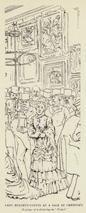 Lady Burdett-Coutts alennusmyynnissä Christiesissä tekijältä Harry Furniss