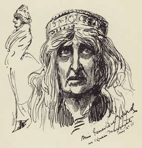 Miss Genevieve Ward kuningatar Margaretina tekijältä Harry Furniss