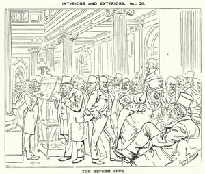 Punch-sarjakuva: The Reform Club (kaiverrus) tekijältä Harry Furniss