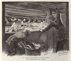 Kello kuusi pääpostitoimistossa tekijältä Harry Furniss