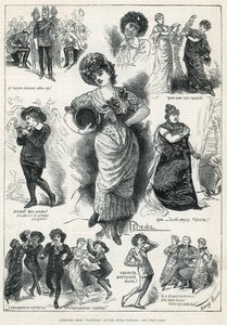 Luonnoksia Patiencesta Opera Comiquessa (kaiverrus) tekijältä Harry Furniss