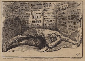 Sanomalehtien pehmustettu huone (m/w kuva) tekijältä Harry Furniss