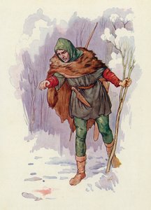 "Ha!" huusi metsänvartija Herbert, "täällä on tapahtunut tappo!" "Täällä on tapettu!" (väriliitos) tekijältä Harry George Theaker