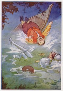 Don Quijoten kuvitus (värilitro) tekijältä Harry George Theaker