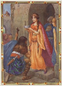 "Loch Awen neito", The Token (värilitografia) tekijältä Harry George Theaker