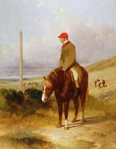 Nat Flatman (1810-60) ponillaan ennen vuoden 1844 Chesterfield Stakesin lähtöä, 1844.
