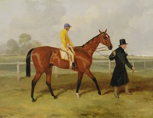 Sir Tatton Sykes (1772-1863) johtaa hevosta 