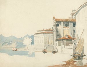 Italian järven rannalla tekijältä Harry John Johnson