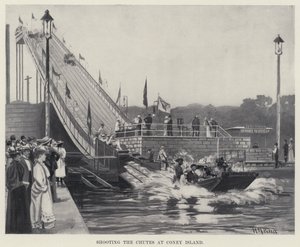 Kourujen ammunta Coney Islandilla (litho)