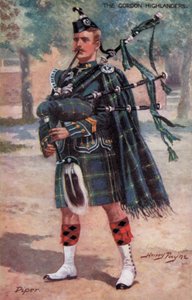 Gordon Highlanders, Piper (väri litho)