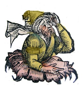 Muotokuva Parmenides Eleanorin (Kreikka Parmenides) Kreikka presokraattinen filosofi. Hartmann Schedelin "" Nürnbergin kronikat" ksylografia tekijältä Hartmann Schedel