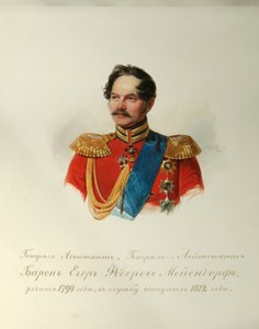 Kenraali Jegor Fjodorovitš Meiendorfin muotokuva 1794-1879 Imperiumin hevosvartijoiden albumista, 1846-1849