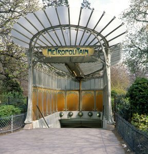 Porte Dauphine, metropysäkki, Guimard-arkkitehtuuri. tekijältä Hector Guimard