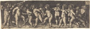 Tanssivat lapset, 1535. tekijältä Heinrich Aldegrever