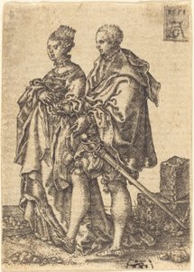 Tanssiva pariskunta, 1551. tekijältä Heinrich Aldegrever