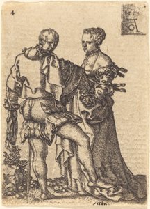 Tanssiva pariskunta, 1551. tekijältä Heinrich Aldegrever