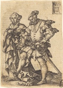 Tanssiva pariskunta, 1551. tekijältä Heinrich Aldegrever