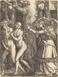 Karkotus paratiisista, 1540. tekijältä Heinrich Aldegrever
