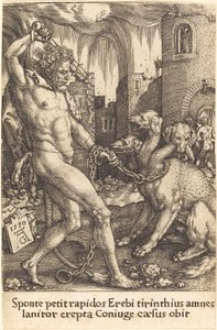 Hercules ja Cerberus tekijältä Heinrich Aldegrever