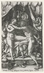 Lucretia ja Sextus Tarquinius tekijältä Heinrich Aldegrever