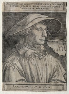 Omakuva, 1530. tekijältä Heinrich Aldegrever