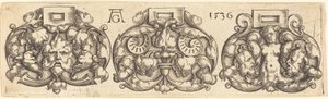 Kolme vyönauhaa vierekkäin, 1536. tekijältä Heinrich Aldegrever