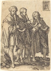 Kolme muusikkoa, 1551. tekijältä Heinrich Aldegrever
