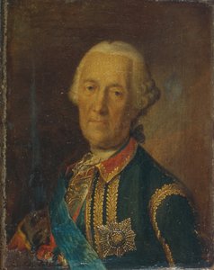 Kenttämarsalkka ja poliitikko kreivi Burkhard Christoph von Munnichin muotokuva 1683-1767, 1764 tekijältä Heinrich Buchholz