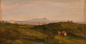 Heinrich Bürkel - Näkymä Monte Circeosta. Noin 1853 tekijältä Heinrich Burkel