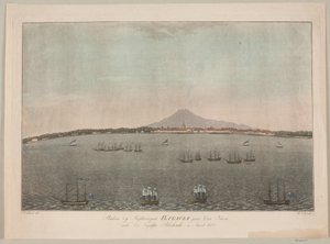 Batavian kaupunki ja linnoitus Jaavan saarella Englannin saarron aikana vuonna 1800