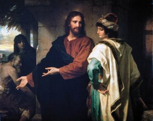 Jeesus ja rikas nuori hallitsija tekijältä Heinrich Karl Hofmann