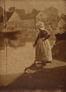 Hollantilainen tyttö maisemassa