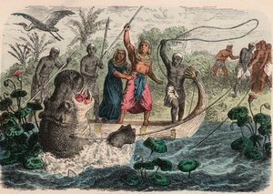 Muinainen Egypti: Faarao metsästää virtahepoa, 1866